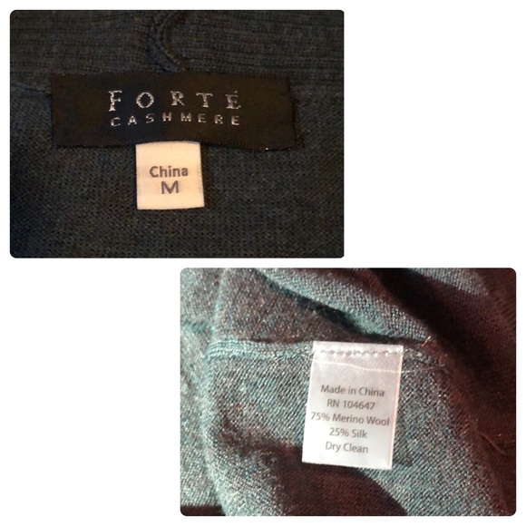 FORTE CASHMERE COWL NECK, DROP SHOULDER, MERINO WOOL AND SILK SWEATER/EUC - Picture 9 of 16